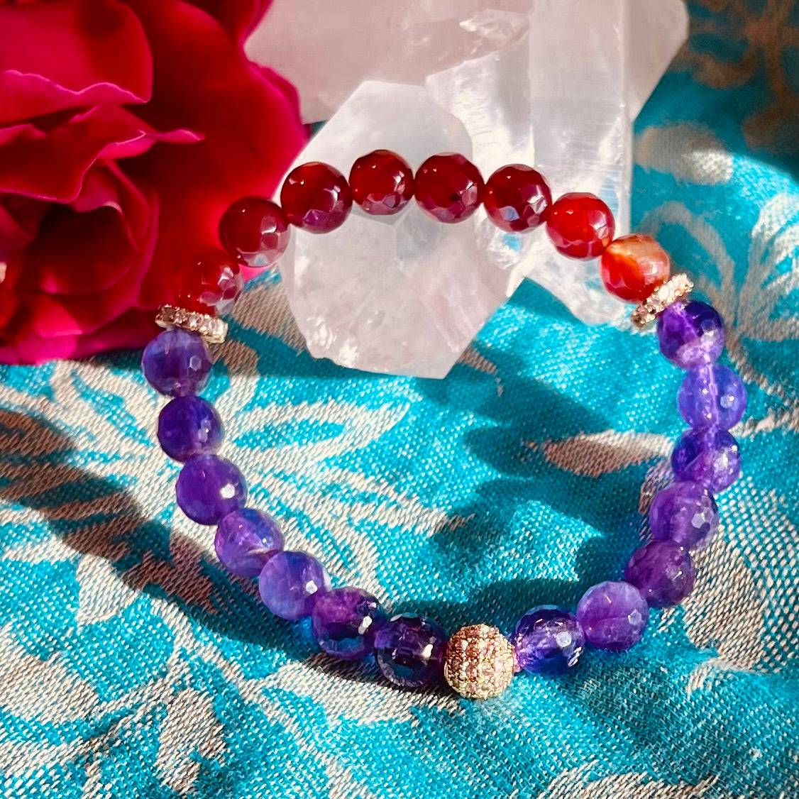 Amethyst & Carnelian Creative Spiritual Bracelet