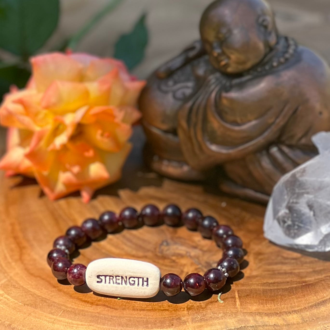 Garnet Strength Bracelet