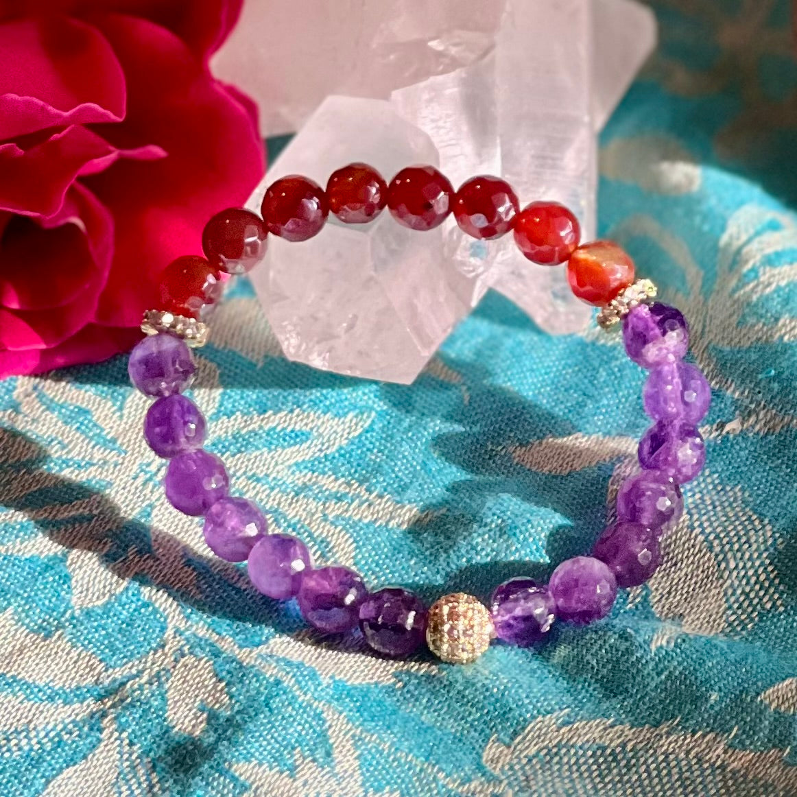 Amethyst & Carnelian Creative Spiritual Bracelet