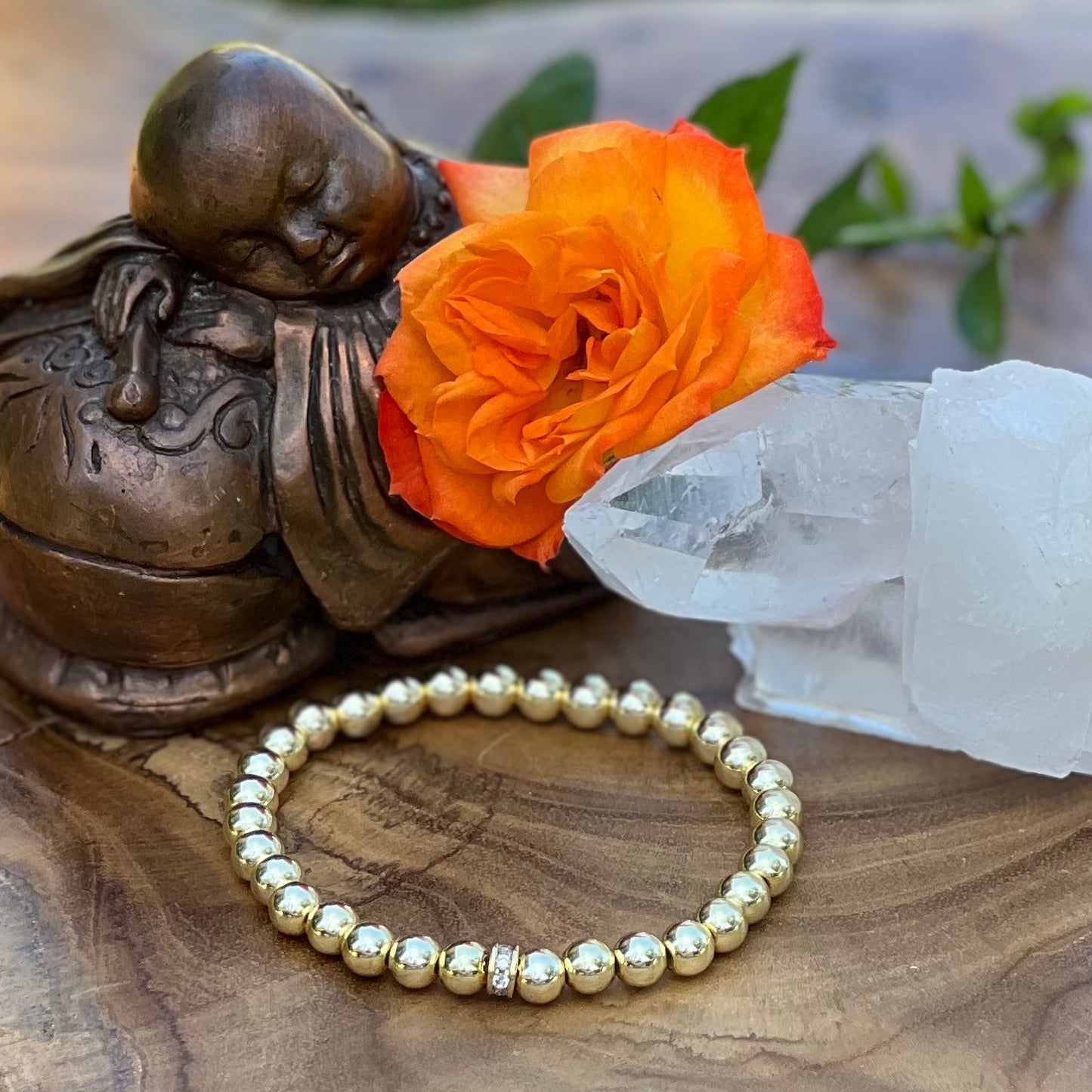 18k gold plated Hematite