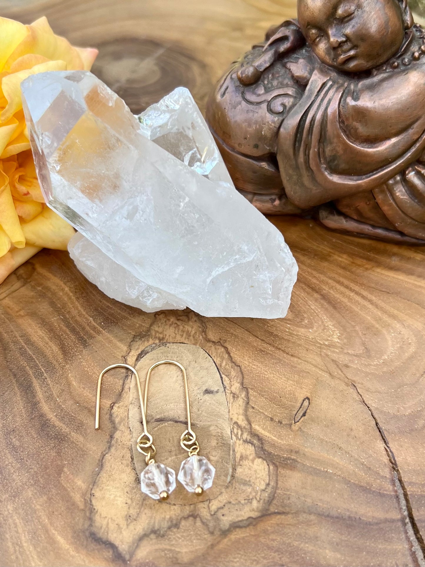 Clear Quartz Earrings on