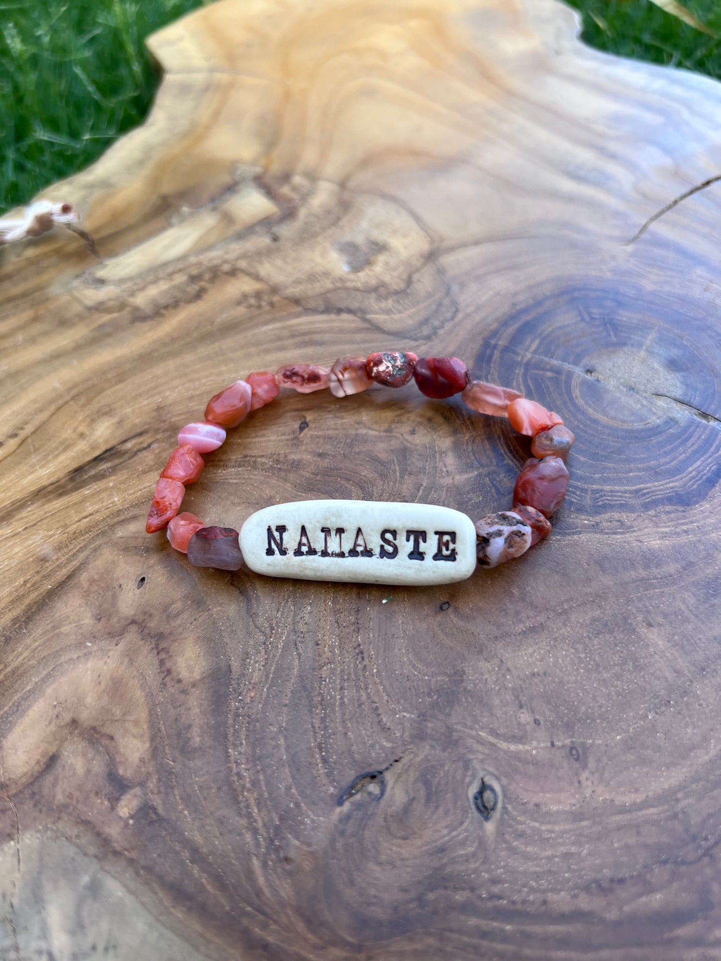 Carnelian Namaste Bracelet