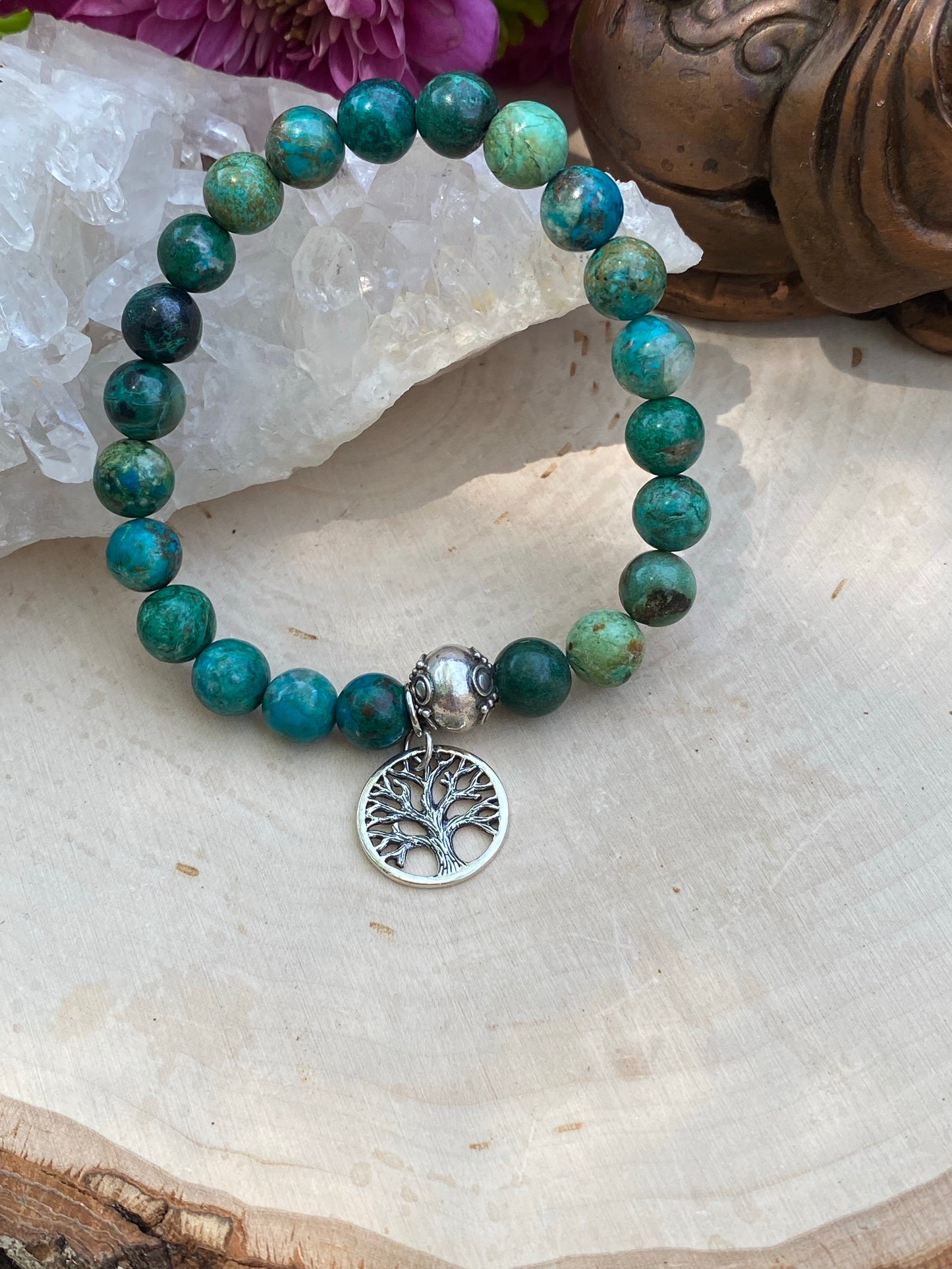 Chrysocolla Crystal Bracelet