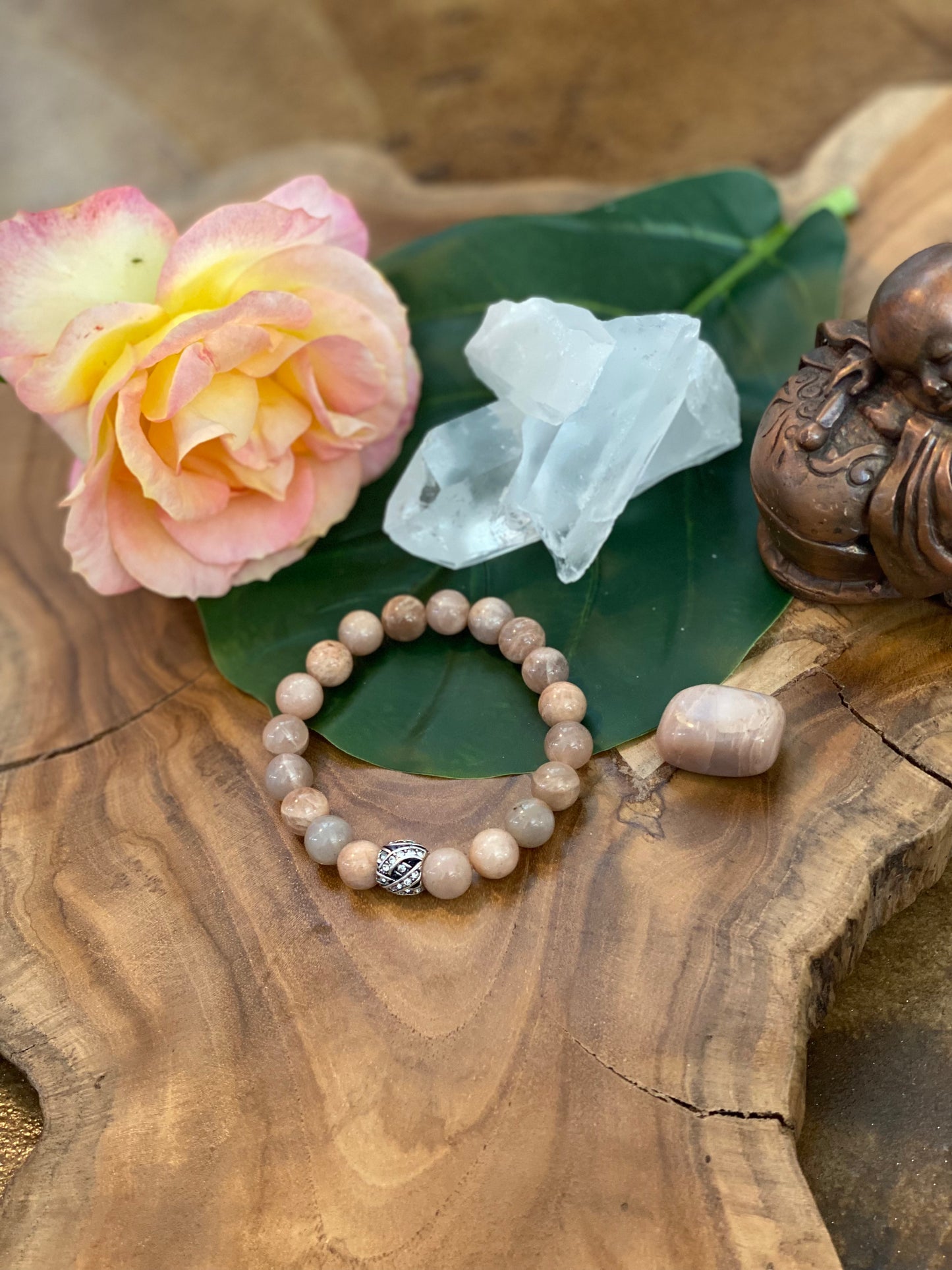 Peach Moonstone Bracelet