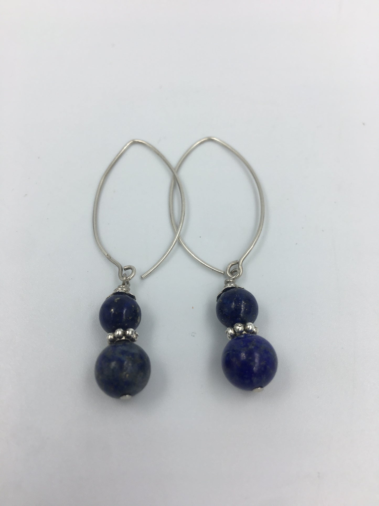 Lapis Lazuli Crystal Healing Earrings on Sterling Silver