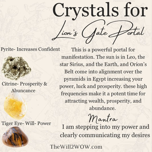 Crystals to Harness the Energy of the Lion's Gate Portal