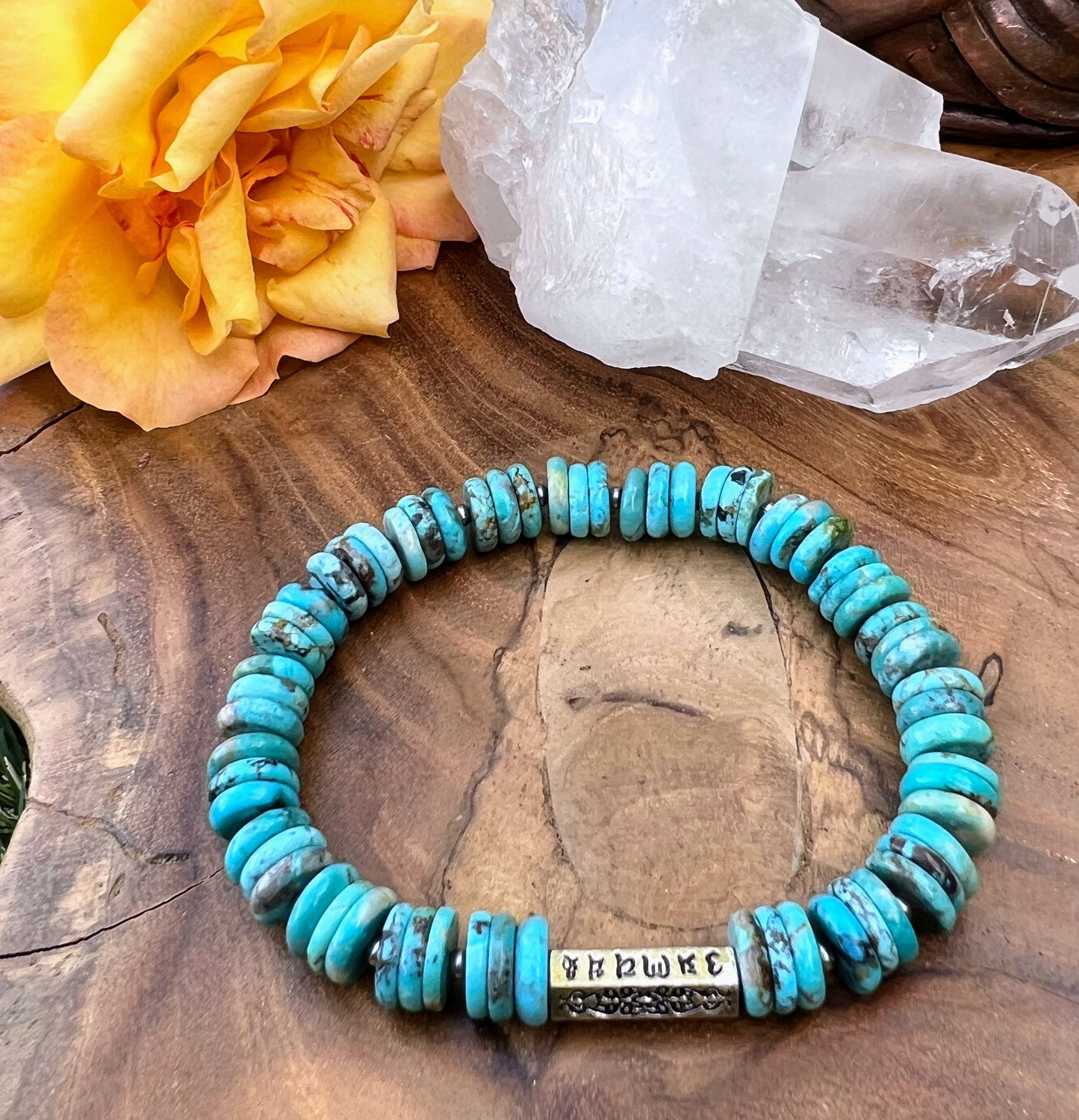 Turquoise Mantra Bracelet