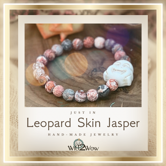 Leopard Skin Jasper Buddha Bracelet
