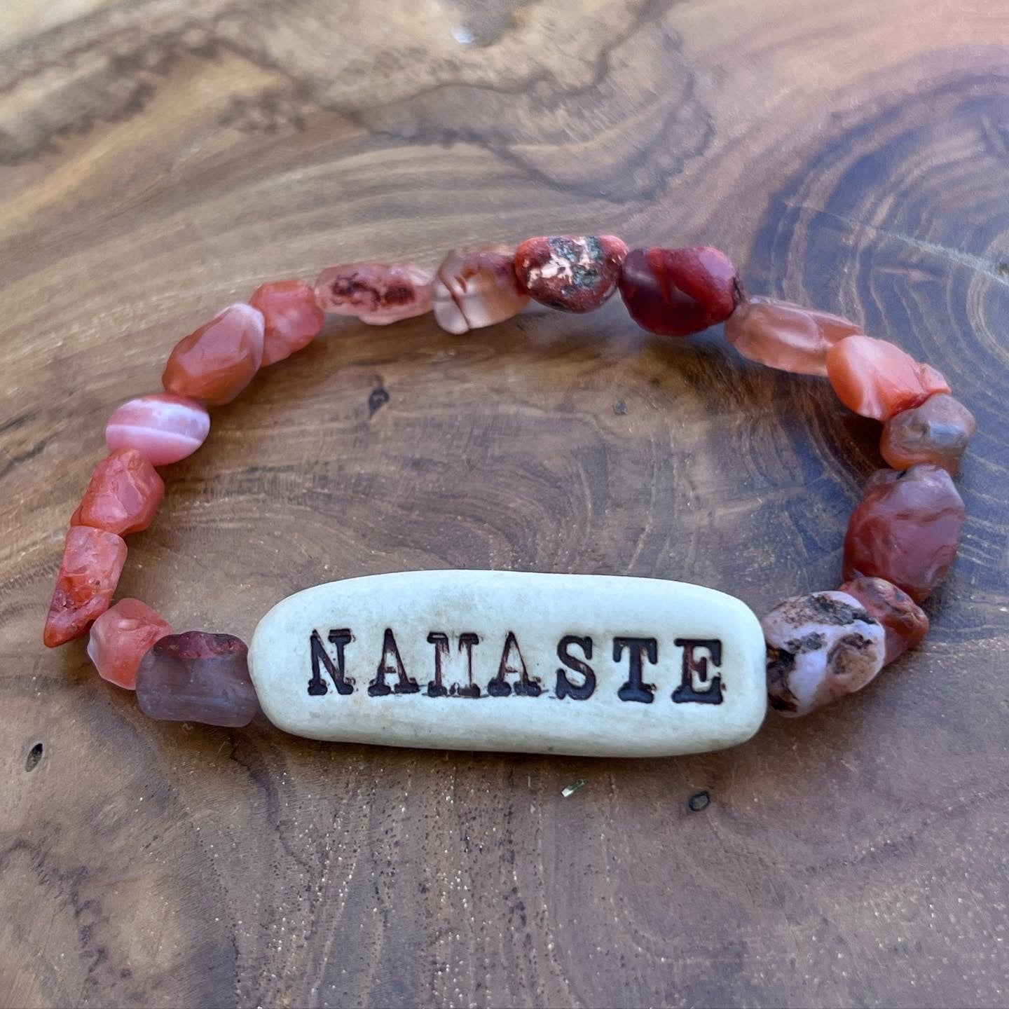 Carnelian Namaste Bracelet