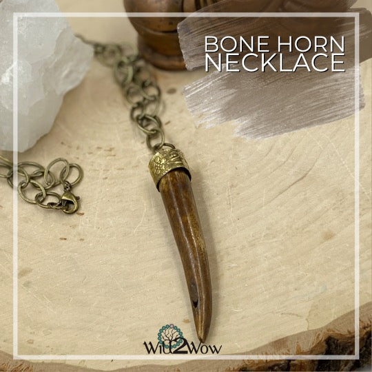 Horn Bone Necklace on Antique Copper