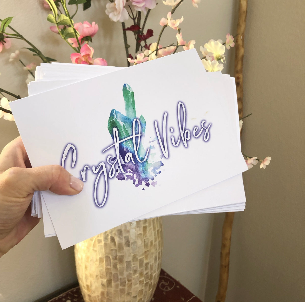 Crystal Vibes Note Card (Blank Inside)